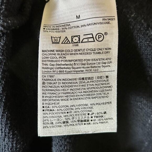 Banana Republic Heather Blue Men's Pullover Collared Sweatshirt, size Medium - Picture 4 of 4